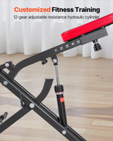 Squat Machine, Deep Squat Rowing Machine For Home, Easy Setup & Foldable Exercise Equipment, Glute Trainer Machine With 12-Gear Adjustable Resistance, Glutes & Leg Home Workout Machine, Black