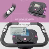 Folding Exercise Bike, Fitness Upright And Recumbent X-Bike With 16-Level Adjustable Resistance, Arm Bands And Backrest