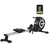Folding Rowing Machine, Magnetic Rower Machine With 8 Levels Quiet Resistance, LCD Monitor, Wheels, Aluminium Slide Rail, Vertical Storage, 102kg Weight Capacity For Home Gym Cardio Training