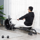 Folding Rowing Machine With 16-Level Adjustable Magnetic Resistance, Aluminium Side Rail, Digital Monitor, Cardio Workout Rower, 130kg Weight Capacity For Home, Gym, Office