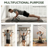Doorway Pull Up Bar, Door Frame Chin Up Bar Push Up Bar For Home Gym Upper Body Workout, No Drilling Or Screws, Green
