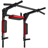 Multifunctional Pull Up Bar, Wall Mounted Chin Up Bar Dip Station For Home Gym, Heavy Duty Steel Upper Body Workout Pull Ups, Power Tower Set Training Equipment Fitness, 440 Lbs Weight Capacity