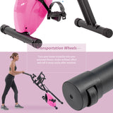 Folding Exercise Bike, Fitness Upright And Recumbent X-Bike With 16-Level Adjustable Resistance, Arm Bands And Backrest