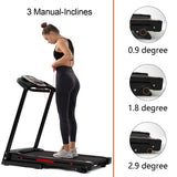 Folding Treadmills 3.5HP Portable With Incline Electric Treadmill Running Walking