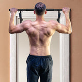 SPORTNOW Pull-Up Bar, No-Drilling Chin-Up Bar, Push-Up Stand With Resistance Bands, Padded Handles For Home Gym Exercise, Blue