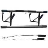 SPORTNOW Pull-Up Bar, No-Drilling Chin-Up Bar, Push-Up Stand With Resistance Bands, Padded Handles For Home Gym Exercise, Blue