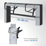 SPORTNOW Pull-Up Bar, No-Drilling Chin-Up Bar, Push-Up Stand With Resistance Bands, Padded Handles For Home Gym Exercise, Blue