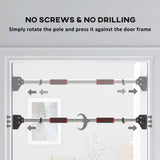 SPORTNOW Doorway Pull Up Bar, No Screws Door Frame Chin Up Bar, Adjustable Length (75-92cm) For Home Gym Workout, Max Load 200kg