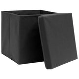 storage boxes with lids, 4 pieces, 32x