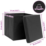 storage boxes with lids, 4 pieces, 32x